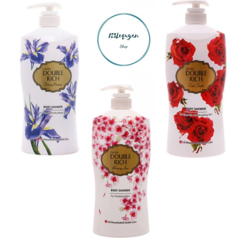 800 ML-Sữa tắm Hương Hoa Double Rich Body Shower 800G dưỡng da Hàn Quốc