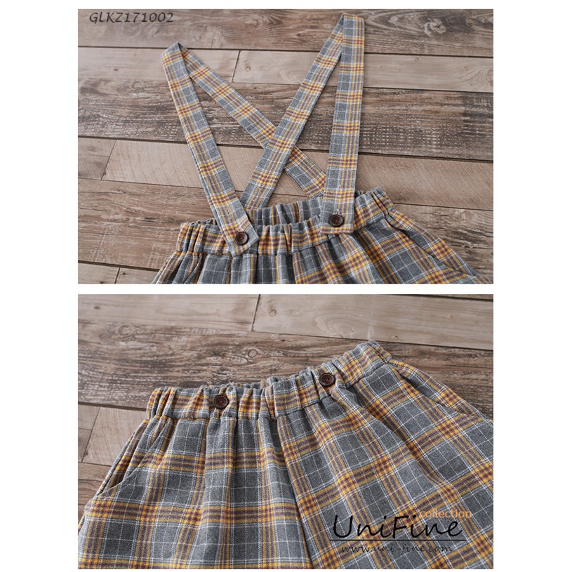 Quần yếm nữ có dây sọc caro - GLKZ171002 | BigBuy360 - bigbuy360.vn