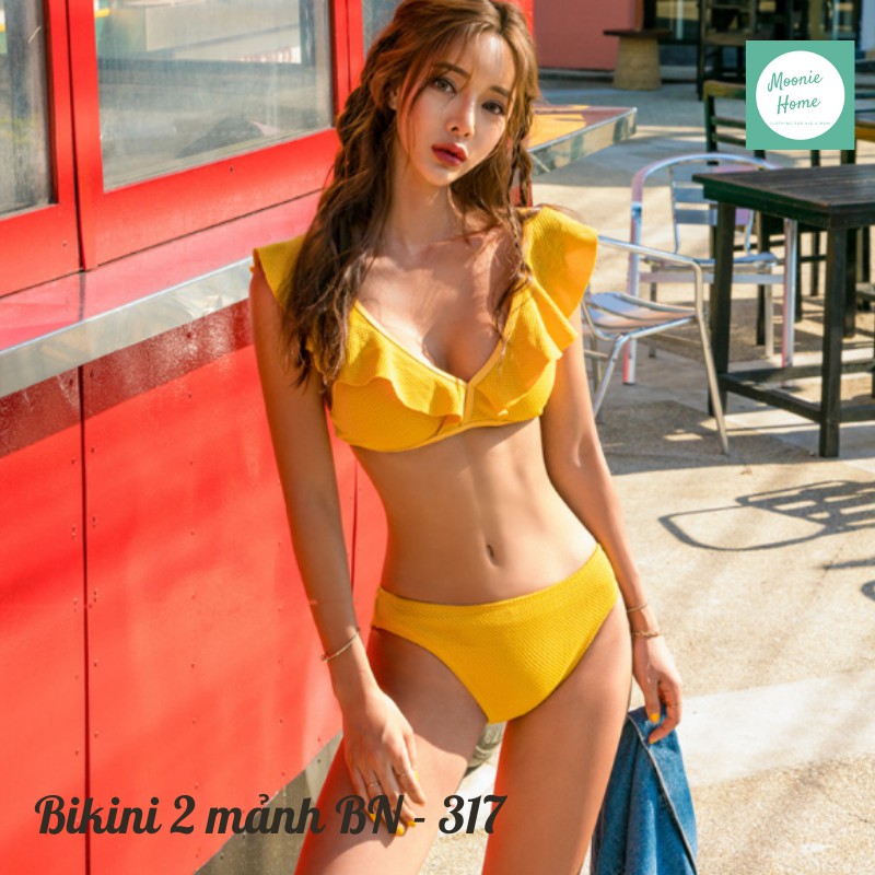 Bikini Nữ 2 Mảnh, Đồ Bơi, Áo Tắm Đi Biển Đẹp Cổ Bèo Mã BN - 317