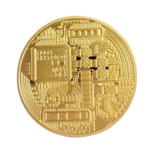 Đồng Bitcoin mạ vàng 24K lưu niệm