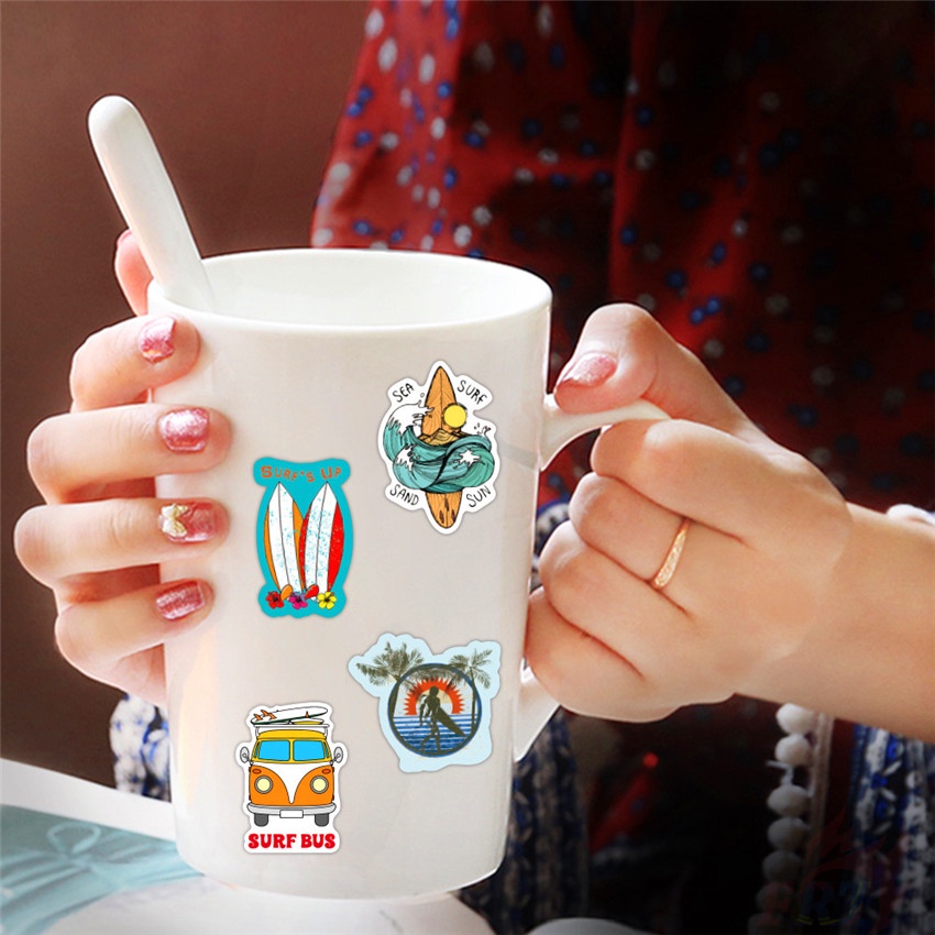 100Pcs/Set ❉ Summer Surfing Series B Stickers ❉ DIY Fashion Waterproof Mixed Luggage Laptop Skateboard Doodle Stickers