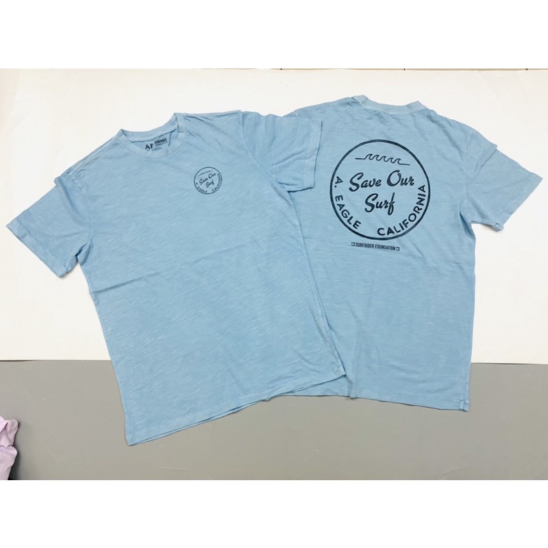 Áo thun / áo pull cổ tròn nam thời trang cotton mát mịn American Eag.le xuất xịn