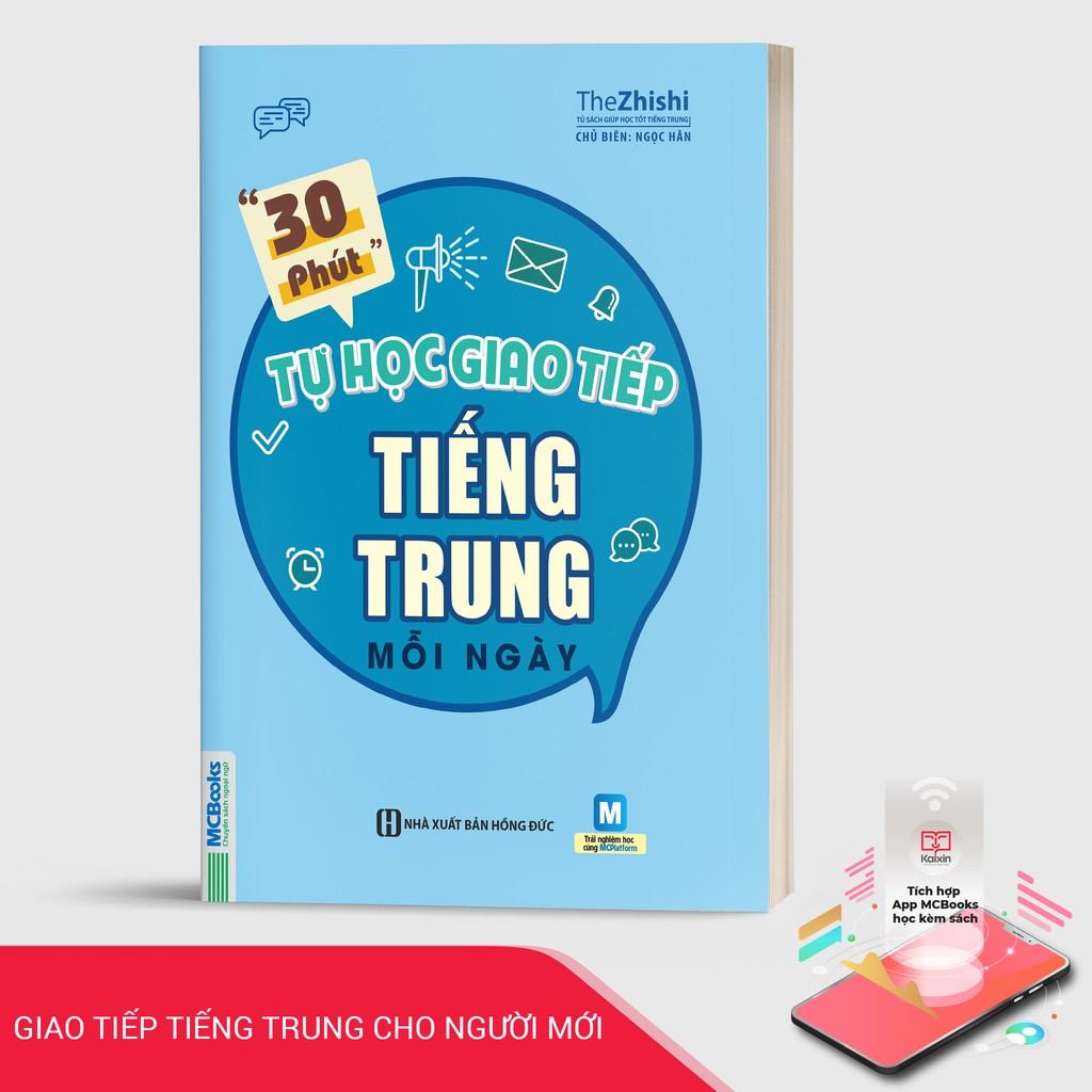 Sách - 30 Phút Tự Học Giao Tiếp Tiếng Trung Mỗi Ngày (Tái bản 2019) - MCBooks