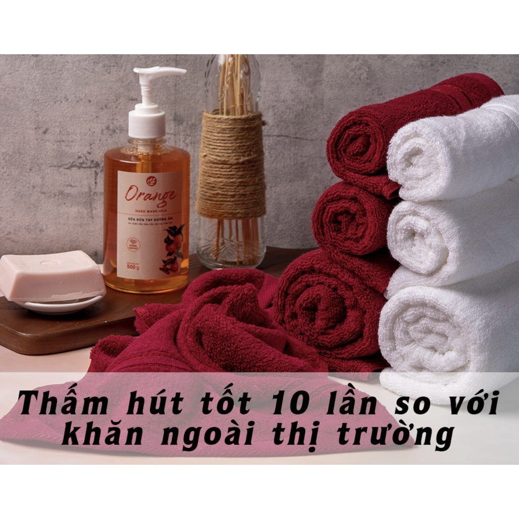 Combo 4 Khăn tắm gội mặt cao cấp 100% cotton siêu thấm hút, không sổ lông, không phai màu