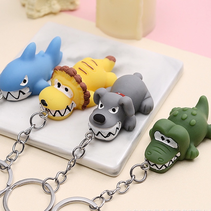 (Butgiasi) Móc khóa sáng tạo động vật cắn (Butgiasi) Móc khóa dễ thương