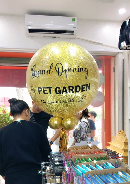 Combo bóng jumbo kim tuyến in chữ decal kèm nguyên liệu tự làm