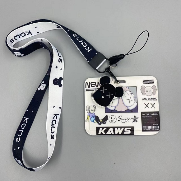 Giá Đỡ Thẻ ID Hình KAWS Phong Cách Đường Phố Đơn Giản