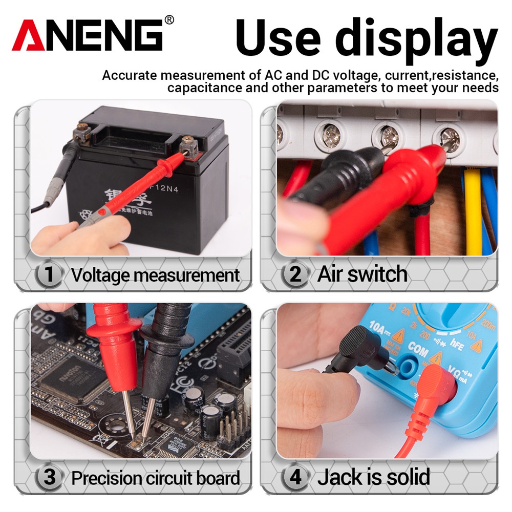 ANENG Bút Thử Điện Vạn Năng Kỹ Thuật Số pt840 1000v 10a Chuyên Dụng