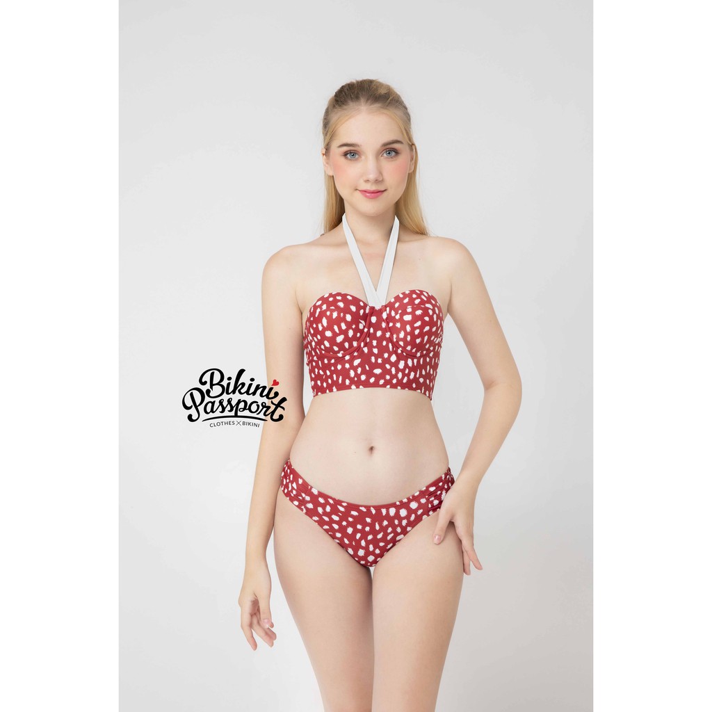 Đồ bơi Nữ BIKINI PASSPORT kiểu hai mảnh dây đeo- màu Họa tiết - BS033_HOT