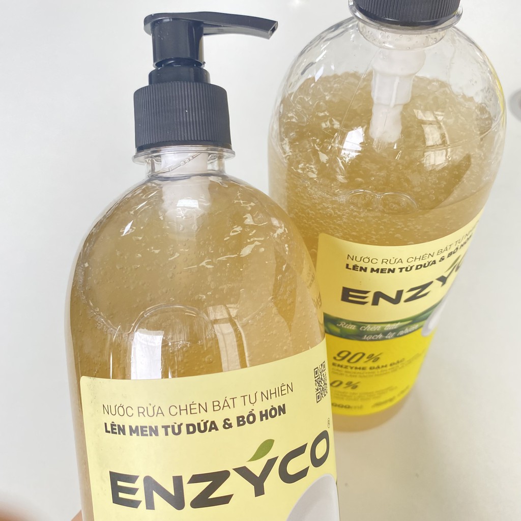 Nước Rửa Bát Sinh Học ENZYCO 90% Enzyme Tự Nhiên Từ Dứa Bồ Hòn 1L 식기 세척액 Dishwashing Liquid