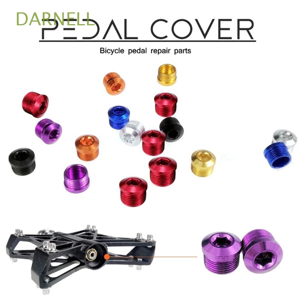 DARNELL Bicycle Accessories Bicycle Pedal Cover Bicycle Parts Bicycle Pedal Cap Bike Pedal Repair Parts Cycling Colorful Dust-proof CNC Process Rust-proof Riding Accessories Bearing Pedal Cover/Multicolor