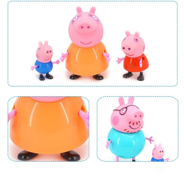 Bộ 4 thành viên gia đình heo peppa bạn thân cho bé yêu