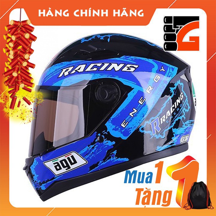 [GLOVESZONE] Nón AGU tem Racing energy xanh nước biển (hàng chính hãng)