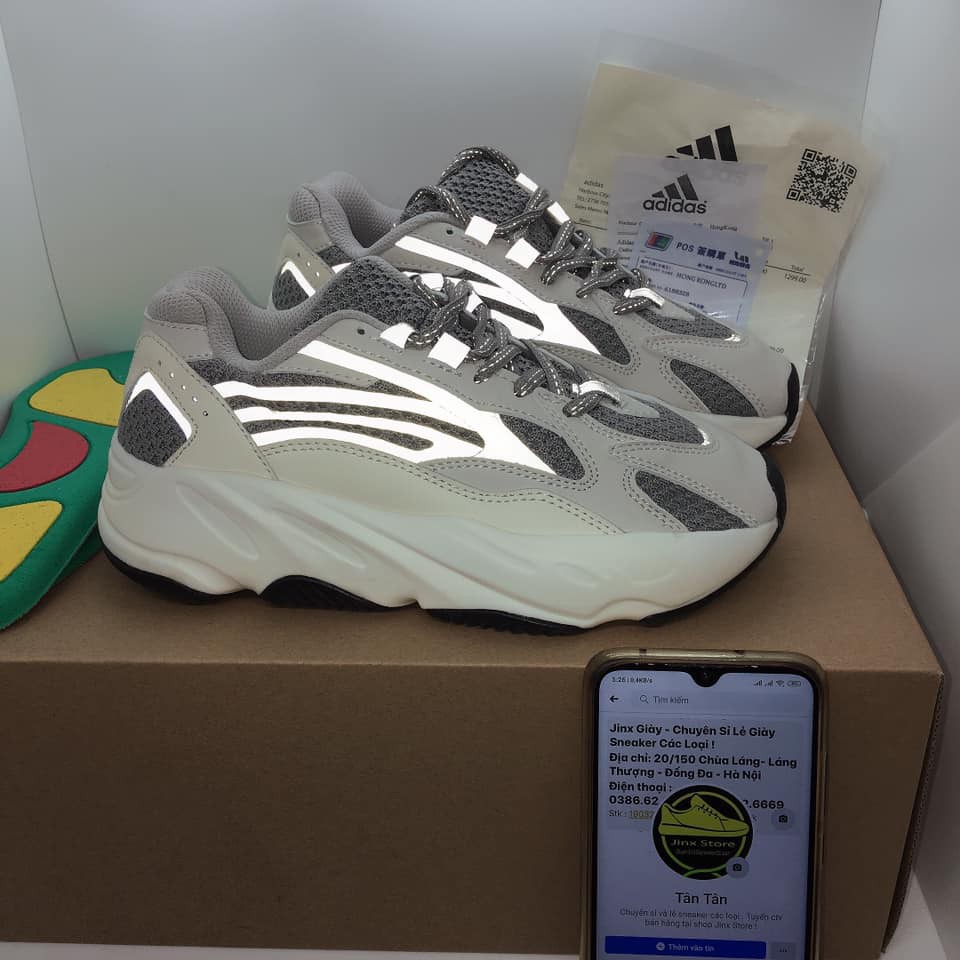 [ FREE SHIP ] Giày thể thao nam,nữ yz 700 trắng phản quang êm chân thoáng khí YZ700 | BigBuy360 - bigbuy360.vn