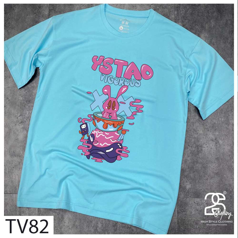 Áo Oversize 2s Clothing Áo Form Rộng Thun Nam Basic Streetwear Cotton Oversize Giá Rẻ In Bad Rabbit TV82 | BigBuy360 - bigbuy360.vn