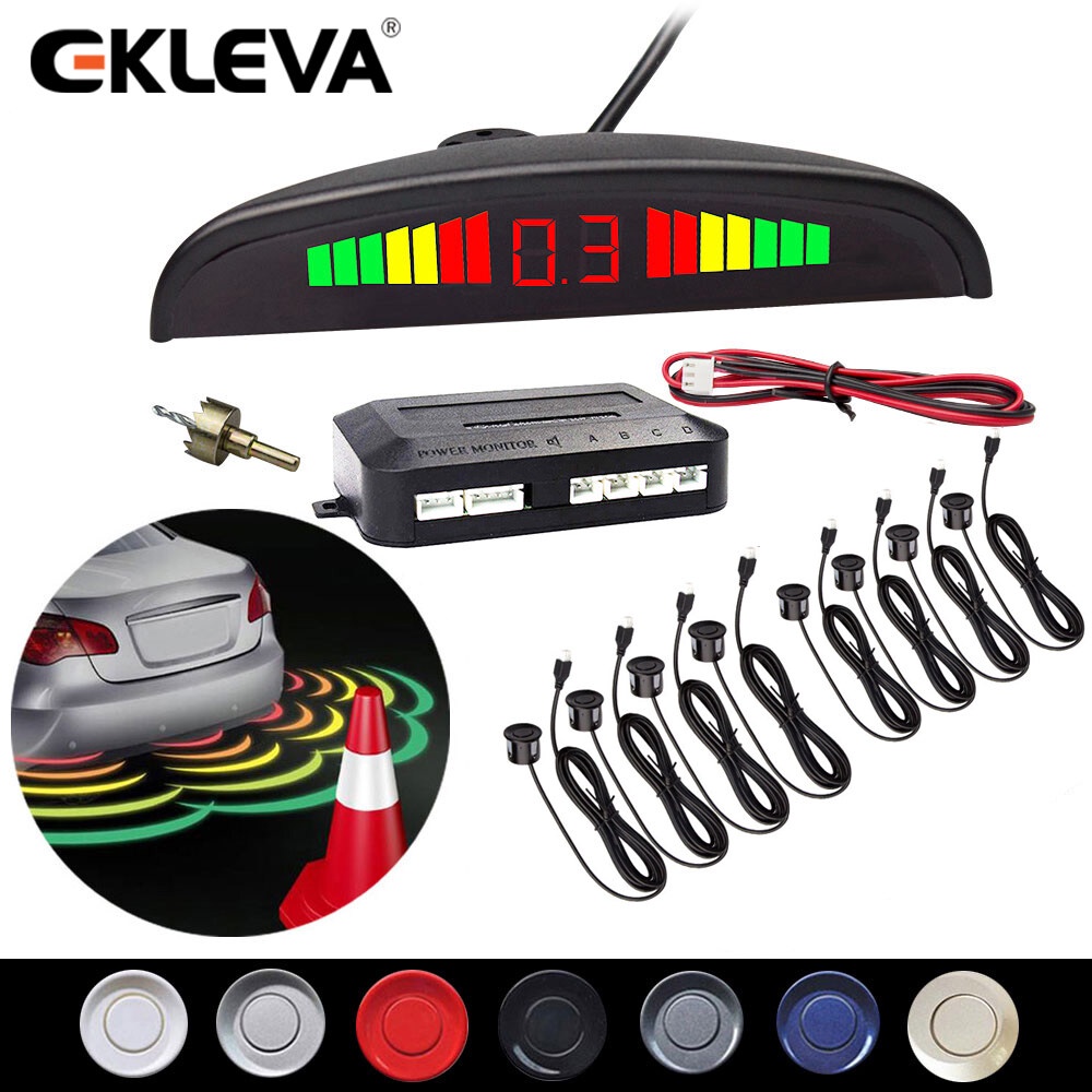 Bộ Cảm Biến Đỗ Xe Hiển Thị LED + Cảnh Báo + 4 / 8 Cảm Biến Đỗ Xe Thông Dụng Cho Xe Hơi