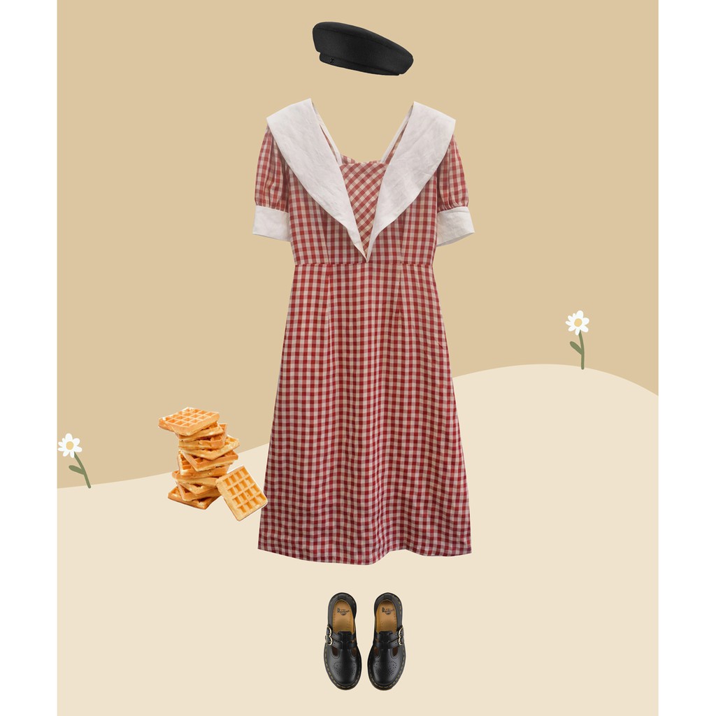 BLEUBIRD Váy caro dáng dài PICNIC DRESS | BigBuy360 - bigbuy360.vn