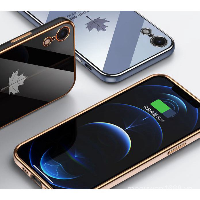 Ốp điện thoại QIANZI họa tiết lá phong cho Redmi 9A 9A 9A