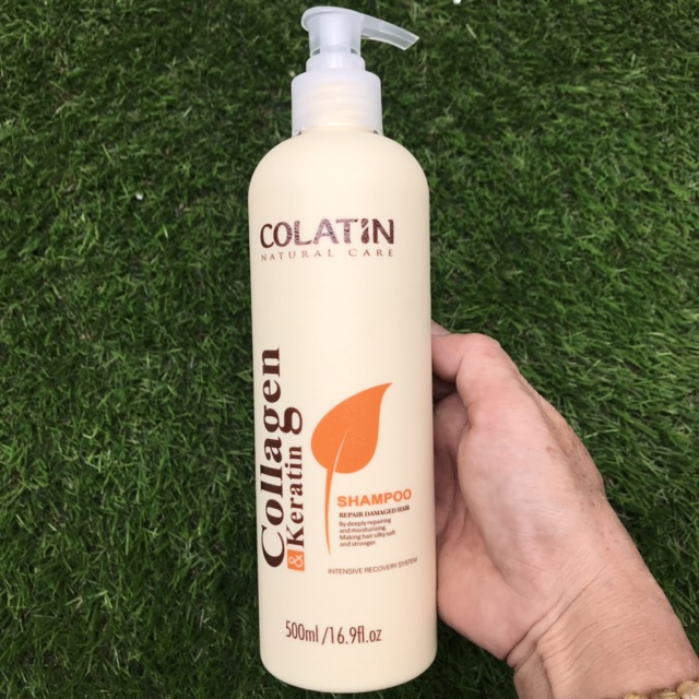 Dầu gội dưỡng tơ tằm siêu mềm mượt COLATIN 500ml - mỹ phẩm ola