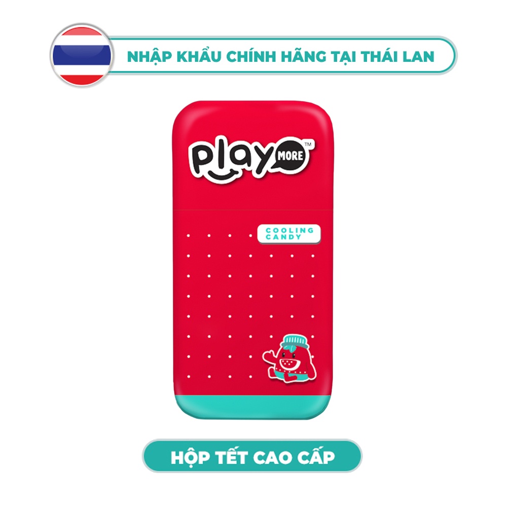 Hộp kẹo the Playmore 110g 3 màu Vàng, Xanh, Đỏ nhập khẩu Thái Lan hộp quà tết cao cấp 2022