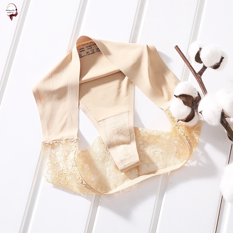 Quần Lót, Quần Chíp Lọt Khe Đúc Su Viền Ép Phối Ren Sau Sexy Freesize 0780