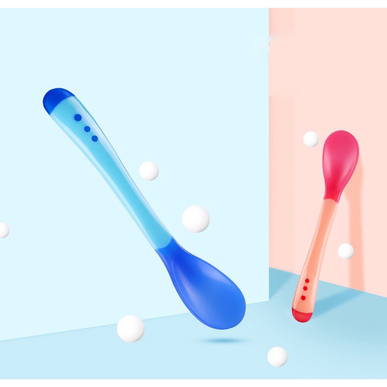 Thìa Báo Nóng Cho Bé Ăn Dặm, Shop Bố Sam, Chất Liệu An Toàn Bằng Silicon Cao Cấp