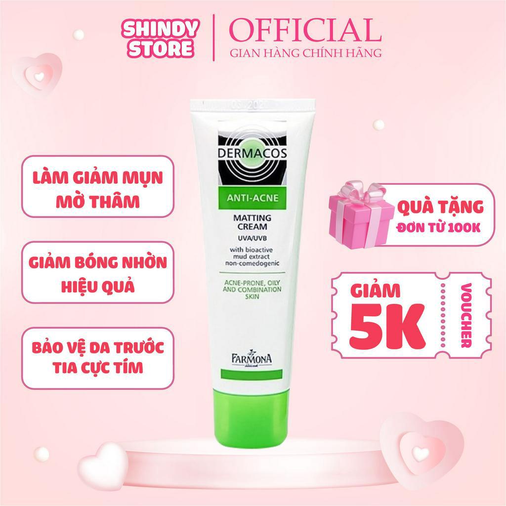 (Chính hãng) Kem dưỡng Dermacos 50ml giúp giảm mụn, mờ thâm, giảm bóng nhờn hiệu quả