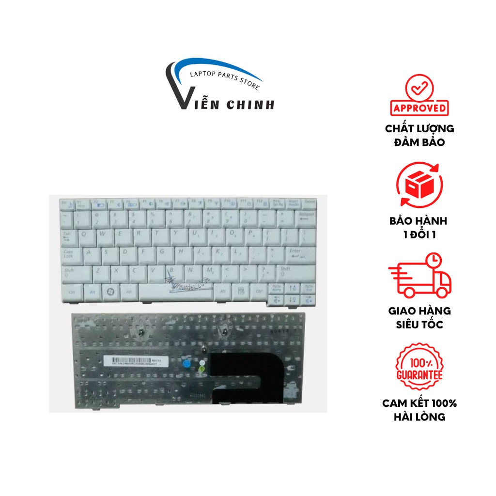 Bàn phím laptop Samsung Mini NC10 NC 10 NC-10 NP-NC10 NP-N130 N140 – NC10 TRẮNG