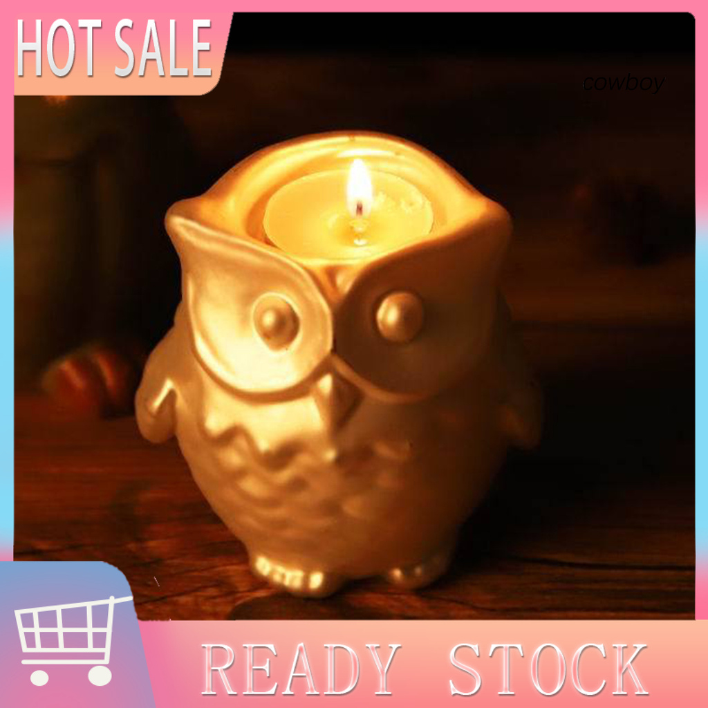 COB|Candle Holder Retro Heat Resistant High Borosilicate Glass Candlelight Display Stand Decor for Home