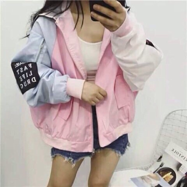 Áo khoác dù nữ phối màu tùm lum có ảnh thật | BigBuy360 - bigbuy360.vn