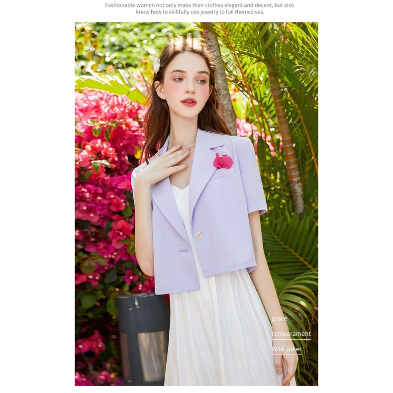 Áo Vest Croptop Nữ Dáng Ngắn Cá Tính Áo khoác Blazer Nữ Chất Tuyết Mưa Cao Cấp Hàng Thiết Kế Tay Lỡ Phong Cách Hàn Quốc