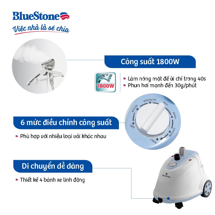 Bàn Ủi Hơi Nước Đứng BlueStone GSB-3911