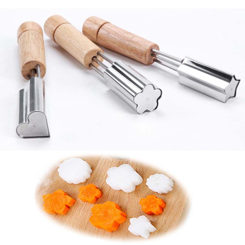 AUGUSTINA Dụng Cụ Cắt Bánh Quy / Trái Cây / Rau Củ Cán Gỗ Bền