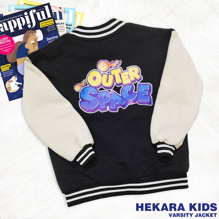 _ Áo khoác Varsity trẻ em họa tiết chất nỉ cao cấp Hekara Kids - Bomber /Varsity