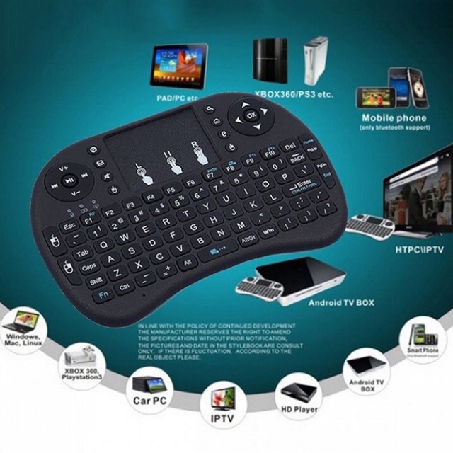 Bàn phím không dây mini keyboard kiên chuột cảm ứng đa năng wireless