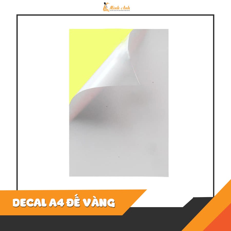 GIẤY IN DECAL ĐẾ VÀNG A4