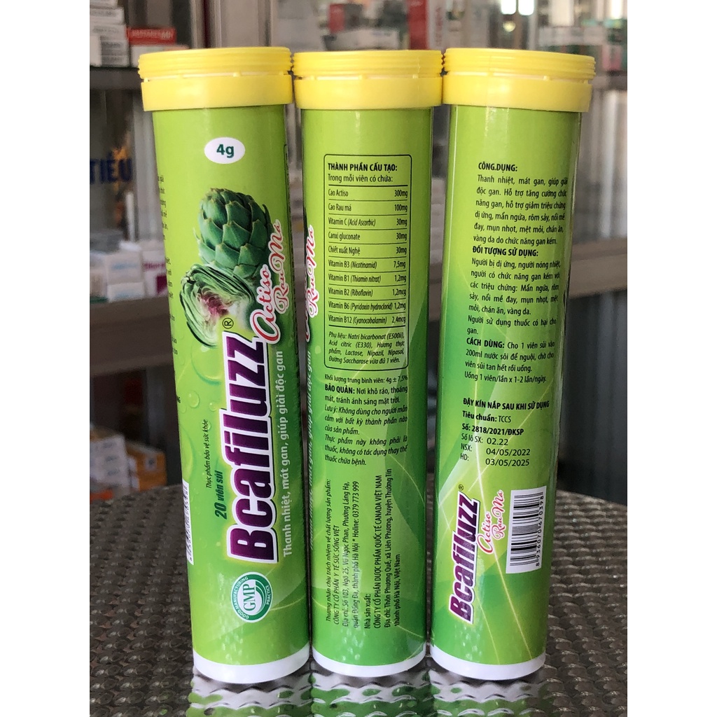 Sủi Multivitamin, Sủi atiso rau má - tuýp 20 viên