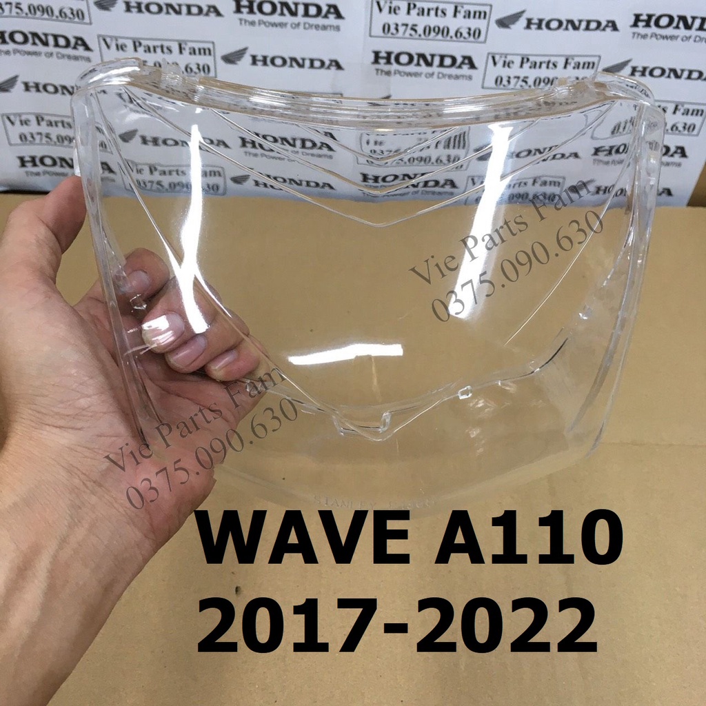 Mica mặt kính/ mặt kiếng đèn pha Wave A110, anpha 110 2017-2023