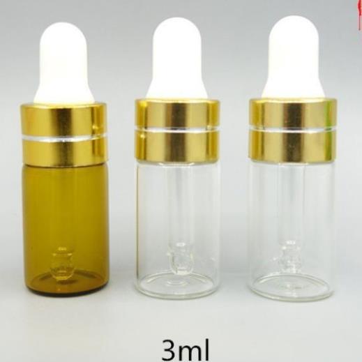 [Combo 5sp] Lọ Chiết Serum ❤ Lọ chiết tinh dầu mỏng, nước hoa 3ml,5ml,2ml khoen vàng , phụ kiện du lịch