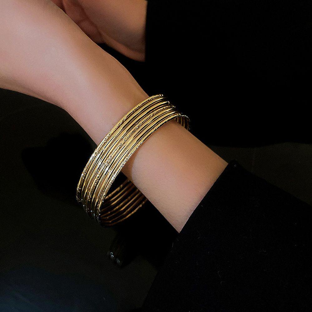 JARRED Set 8 Vòng Tay Kim Loại Nhiều Màu Sắc Phong Cách Hàn Quốc Cho Nữ