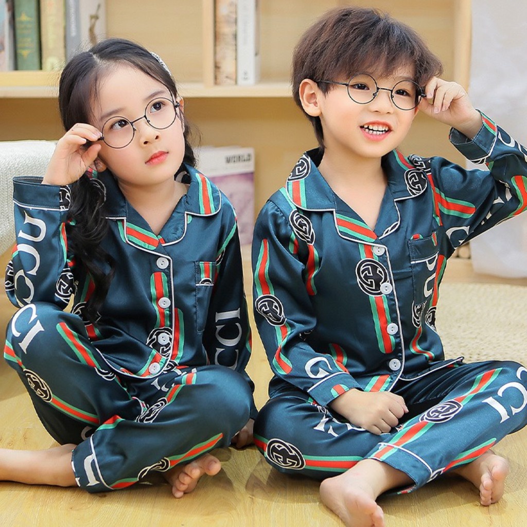 Đồ Bộ Pyjama Cho Bé, Bộ Đồ Ngủ Cho Bé,Bộ Pyjama dài tay Gucci  Từ 7-28Kg - MooBaby Shop