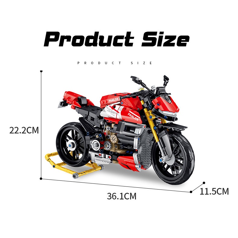 Đồ chơi Lắp ráp mô hình Technic 672006 Ducati Street Fighter V4SP xe đua phân khối lớn mẫu mới