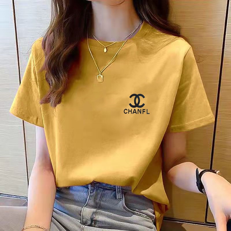 Korean version of loose fashion print trend short-sleeved T-shirt woman