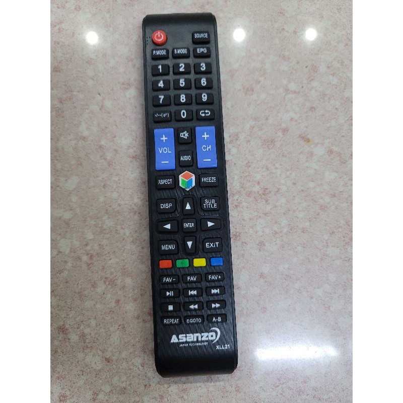 remote tivi ASANZO XLL21 Smart, điều khiển tivi ASANZO.