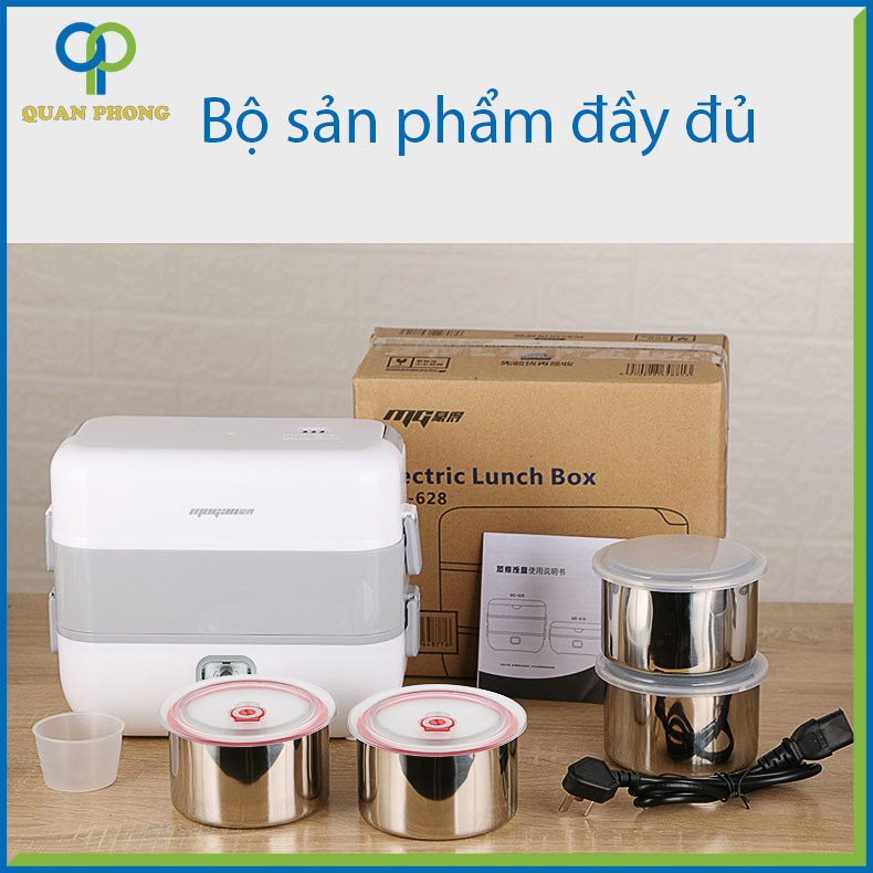 Hộp Cơm Điện Đa Năng Hâm Nóng Và Tự Nấu Chín Thức Ăn Với 4 Ngăn Inox | BigBuy360 - bigbuy360.vn
