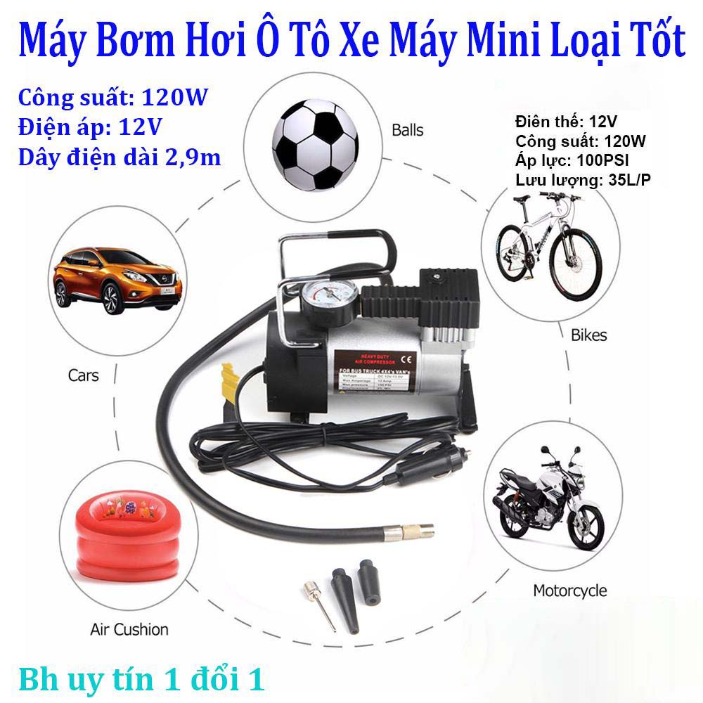 Máy bơm lốp ô tô,máy bơm lốp xe 12V,kế nhỏ gọnmạnh mẽ