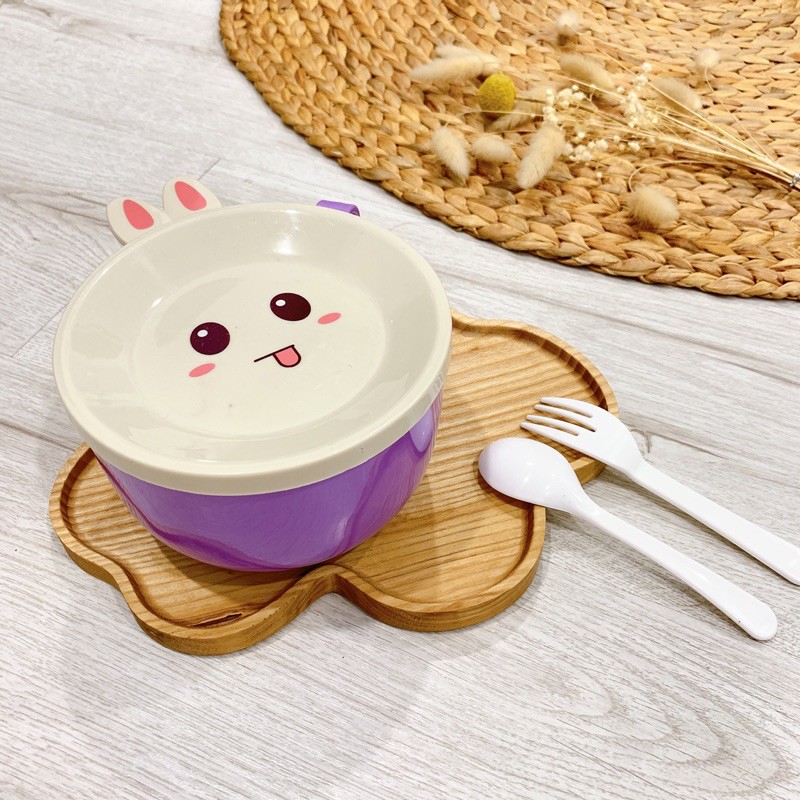 TÔ ĂN MÌ INOX HÌNH THỎ CUTE