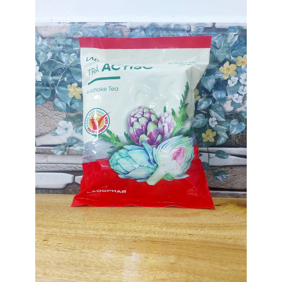 Trà túi lọc Atiso. dược phẩm Lâm Đồng. giúp mát gan-lợi tiểu. gói 100 túi lọc.