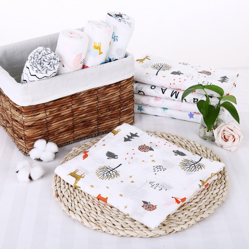 Khăn tắm cotton mềm cho bé kích thước 120x120cm