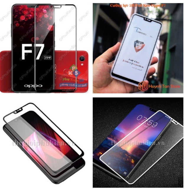 [⚡️Xả Kho] Kính cường lực oppo F7 / F7 Youth siêu cứng, Bóng